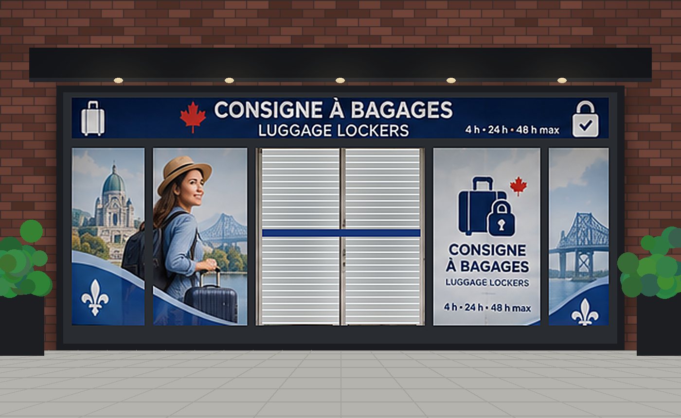 Notre vitrine : consigne à bagages / luggage lockers